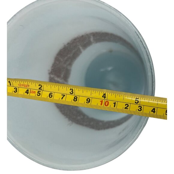 Handcrafted Blue & Copper Brown Art Glass Votive Candle Set: 10" and 4" Tall - Picture 6 of 16